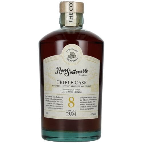 Ron Sostenible 8 Years Old Triple Cask Rum 43% Vol. 0,7l