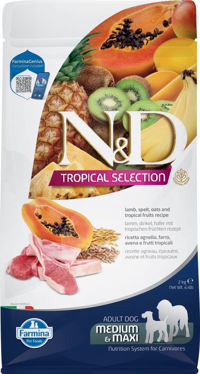 N&D Dog Tropical Selection Lamb Adult Med/Maxi 2 kg