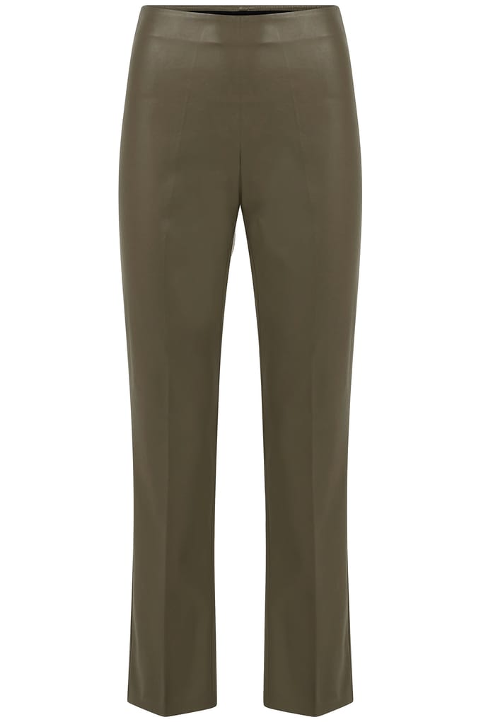 Knitted Cleo Pants Dark Olive Größe: S | Straight Jeans Outlet | Damen | Grün