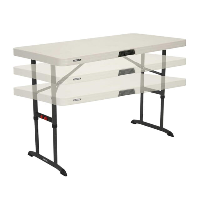 Lifetime Campingtafel in Hoogte Verstelbaar Opvouwbaar - 122x61x86 cm