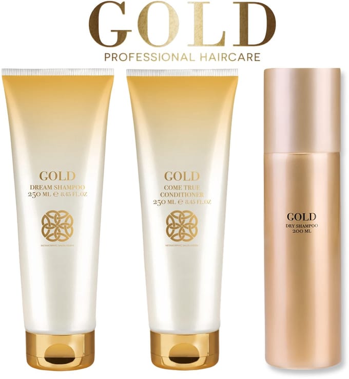 /// GOLD DREAM SHAMPOO /// & /// COME TRUE CONDITIONER 250 ML // & // Gold Dry Shampoo 200 ml ///