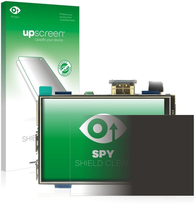 upscreen - privacy screenprotector voor Raspberry Pi Touchscreen (3.5") - Folie Beschermfolie Blauwlichtfilter