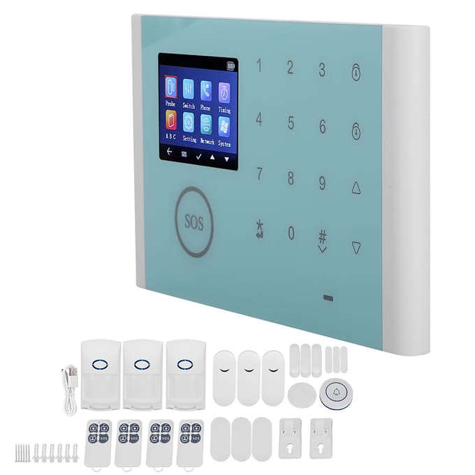 CS118 WifiGSmGPRS Meertalig Intelligente Stem Huis Anti Diefstal Alarm Systeem 110-230V AC white
