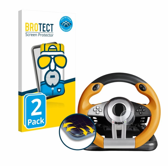 BROTECT - Screenprotector voor Speedlink Drift O.Z Racewiel - Folie Beschermfolie matte volledig dekking 2 Stuks