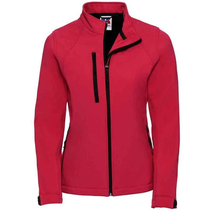 Russell Dames/Dames 3 Layer Soft Shell Jas (Klassiek rood)