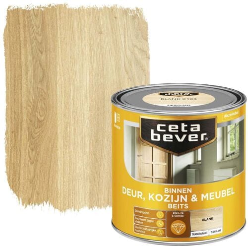 Cetabever - Binnenbeits Deur, Kozijn & Meubel Transparant Zijdeglans - Blank - 250 Ml