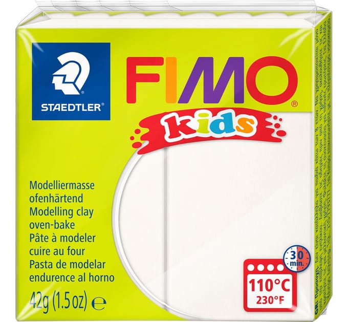 Fimo Kids boetseerklei 42g wit Klei