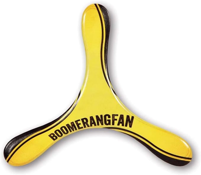 Houten Boemerang voor Rechtshandige Werpers 22cm