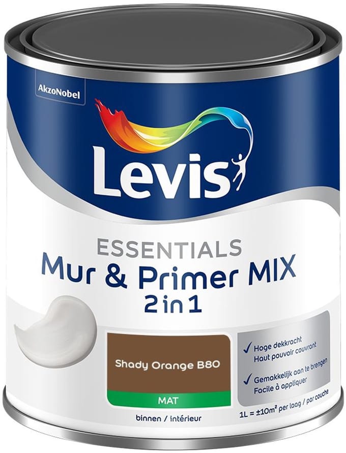 Levis - Essentials Mur & Primer Mix - Shady Orange B80 - Mengverf - 1 L