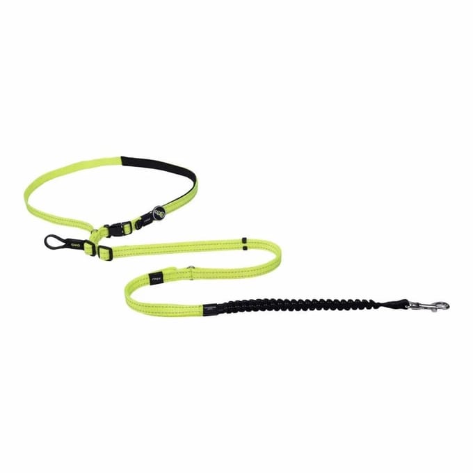 Rogz Hondenriem Utility Handsfree Geel Maat M