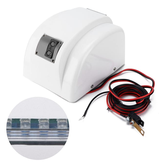 Treuil d'ancre électrique 30LBS 12V Treuil d'ancre marin Kit guindeau avec télécommande pour la pêche white