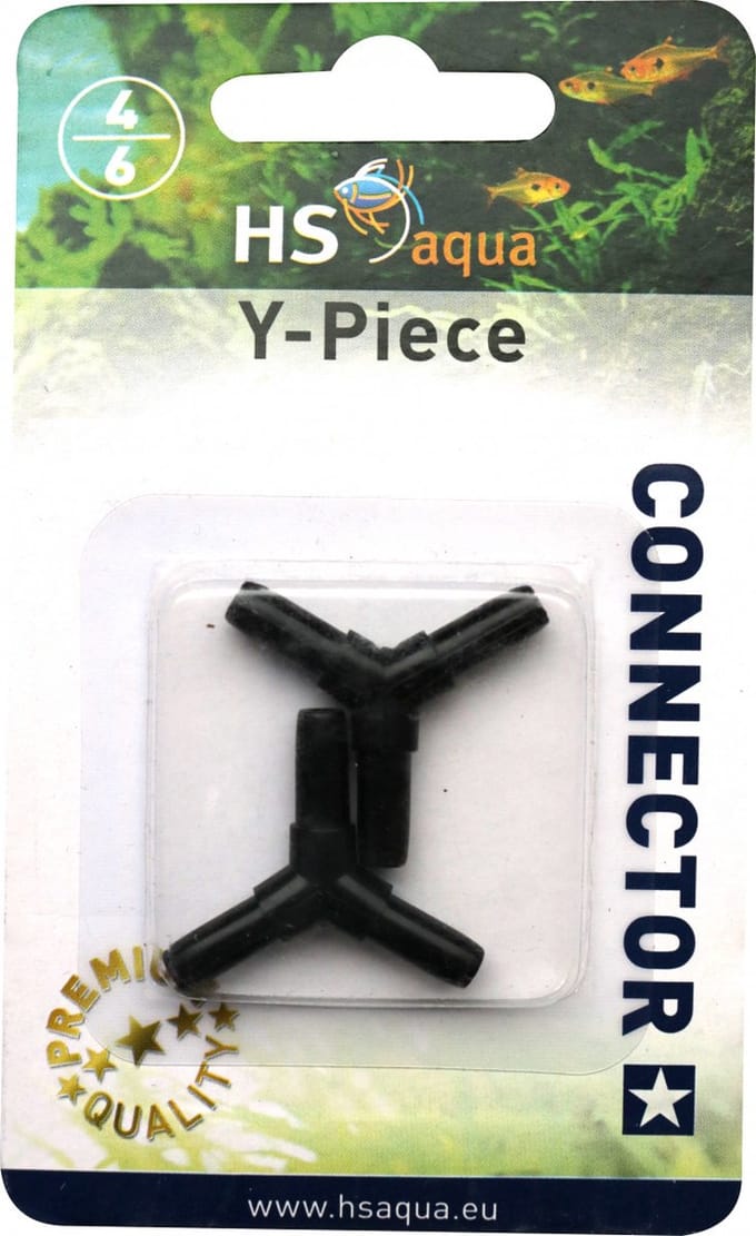 HS Aqua Y-Stuk Zwart 4-6MM - 2 Stuks