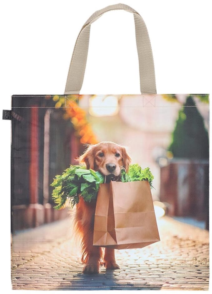Esschert Design boodschappentas hond kleurrijk speelgoed accessoire.