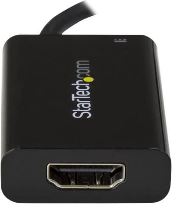 StarTech.com USB-C to 4K HDMI Adapter - 60 Watt USB Power Delivery - Black - external video adapter - black