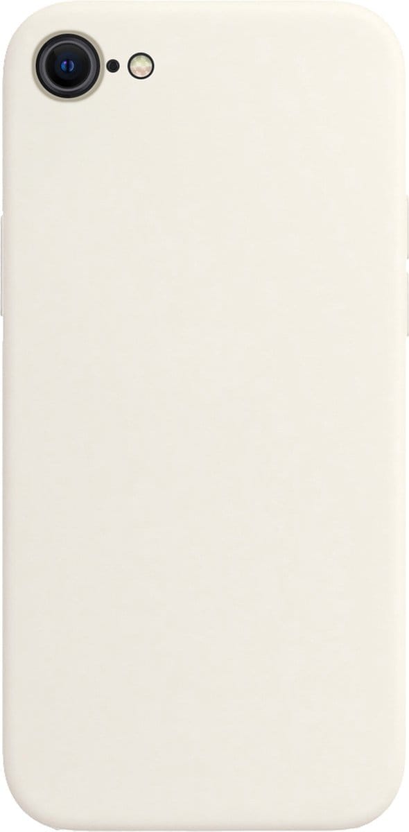 Hoes - Geschikt voor Apple iPhone SE (2022) - Sterk & Shockproof - Hoesje Cover - Siliconen Case - Wit
