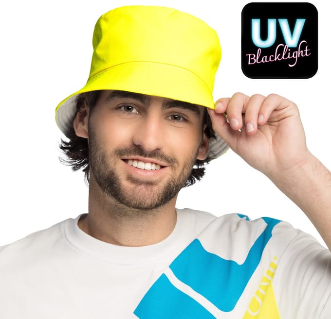 Boland - Neon Gele Bucket Hat UV