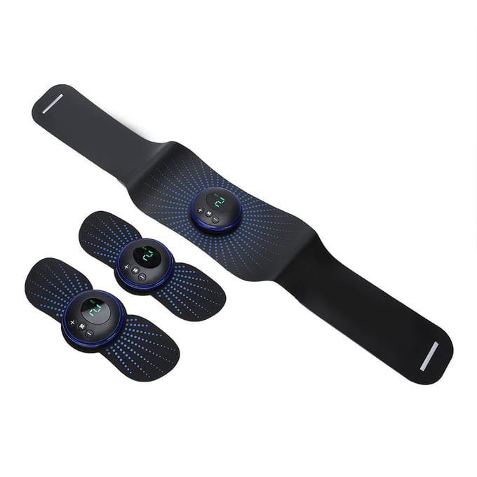 EMS Buikspiergordel Arm Been Spier Training Stimulator (Blauw Oplaadbaar Riemtype) black