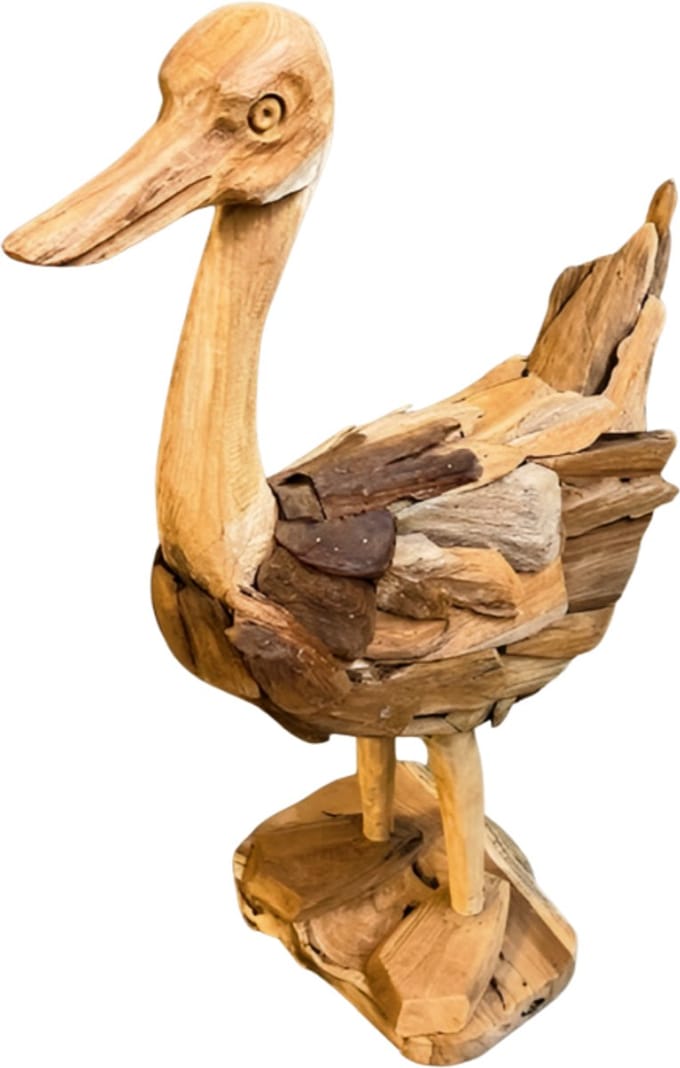Duck Bebek teak 45x20xH60