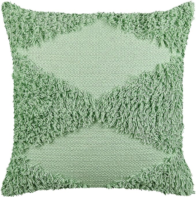 RHOEO - Sierkussen - Lichtgroen - 45 x 45 cm - Katoen