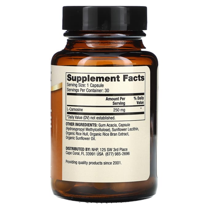 Dr. Mercola, Liposomale Carnosine, 250 mg, 30 Capsules
