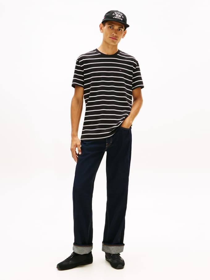 Tommy Hilfiger T-Shirt Regular Fit Stripe Black  M