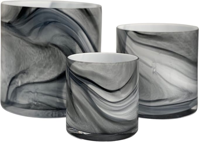 Waxinelichthouder Celtic Marble Ø12 x H12 cm - maat M - Vase the World