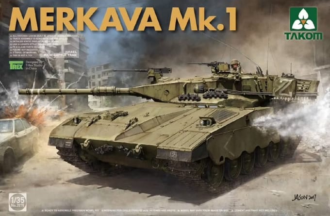 Takom Modelbouwpakket Militaire voertuigen - 2078 Merkava Mk.1 Tank Plastic - 1:35 - Modelbouw