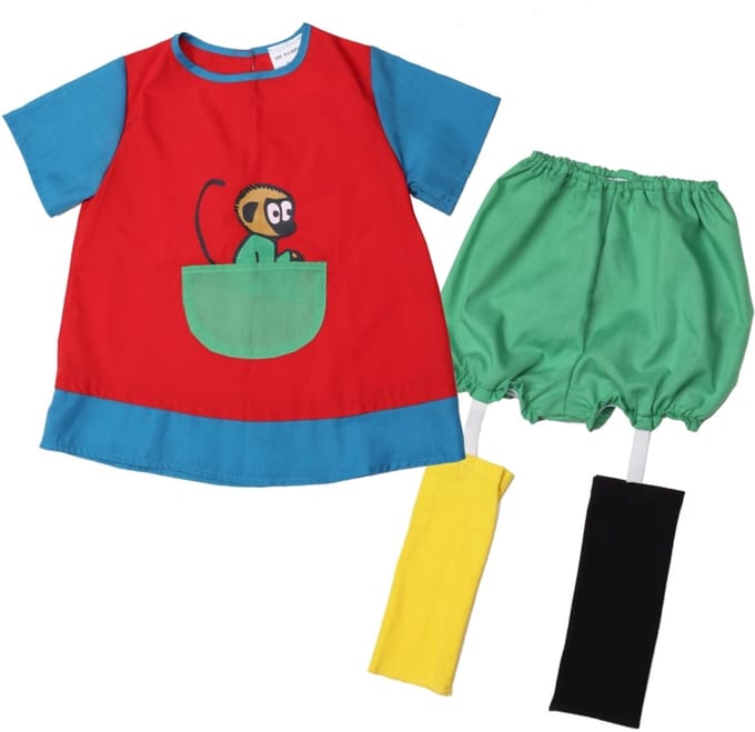 Kinderboeken Pippi Langkous verkleedkleding kostuum 4-6 jaar multicolor.