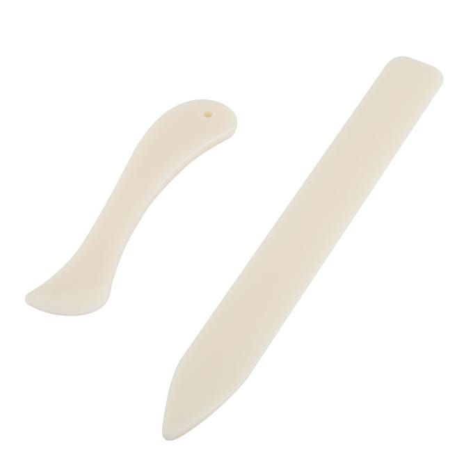 2 STUKS/Set Witte Beenvouwbeen Papier Vouwgereedschap Rillen Vormen Vouwen Randen white