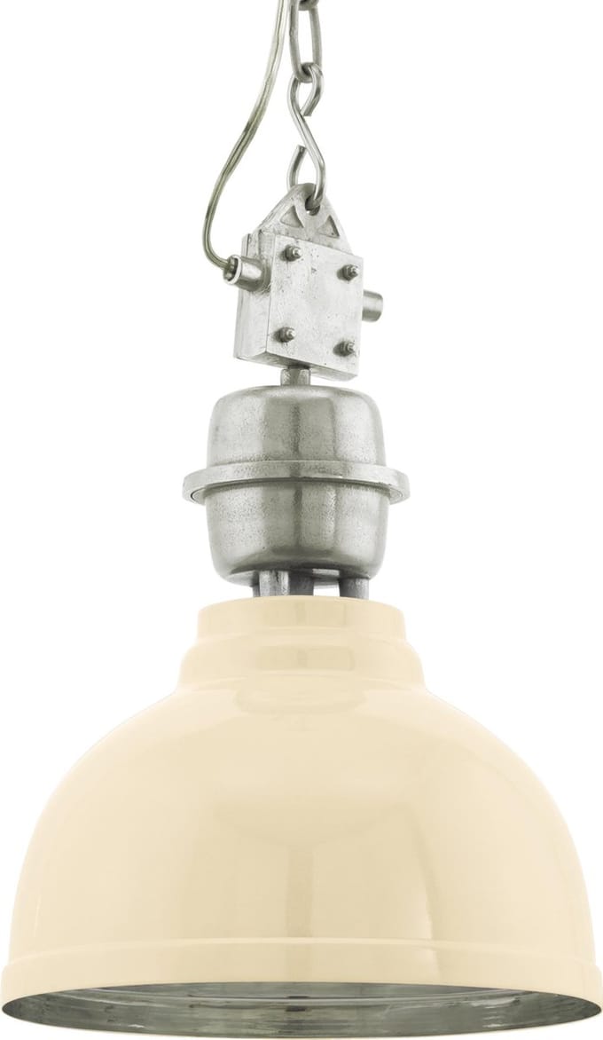 EGLO Vintage Grantham - Hanglamp - 1 Lichts - ø355 mm. - Beige - Chroom