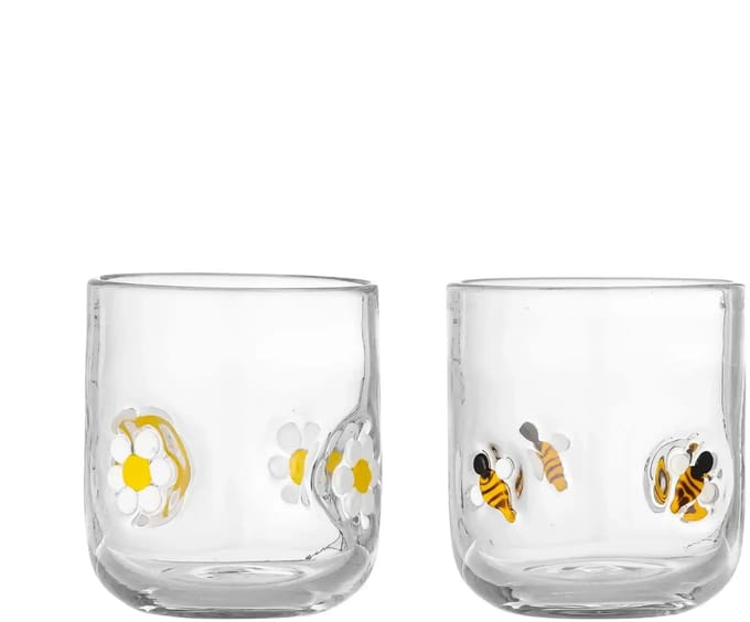 Bloomingville Drinkglazen glas transparant Buzz - set van 2