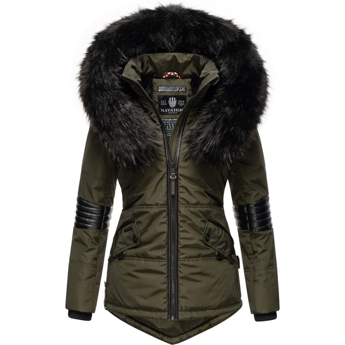 Navahoo Dames Winterjas Nirvana – Warm, Met Luxe Bontkraag & Teddyvoering