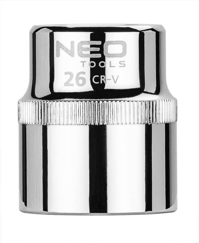 NEO Superlock - Zeskant Dopsleutel - 1/2" - 26 mm - Chroom-Vanadium Staal