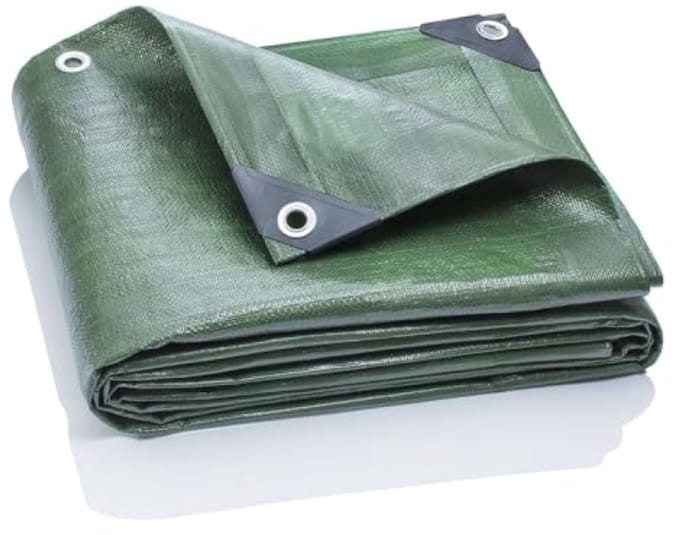 4x5m Afdekzeil 140g/m2 Groen - tuin - terras - beschermhoes