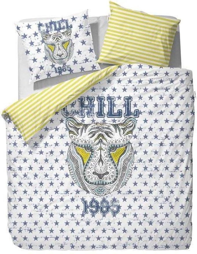 Covers & Co Seth Dekbedovertrek - Eenpersoons - 140x200/220 cm - Wit