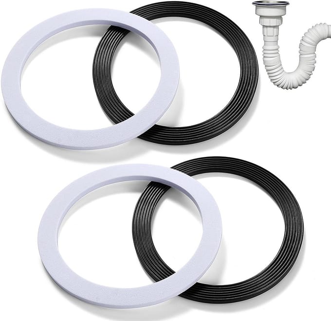 4 Stuks Wastafelplug Afdichtingsringen Vervangend Set voor Gootsteenafvoer