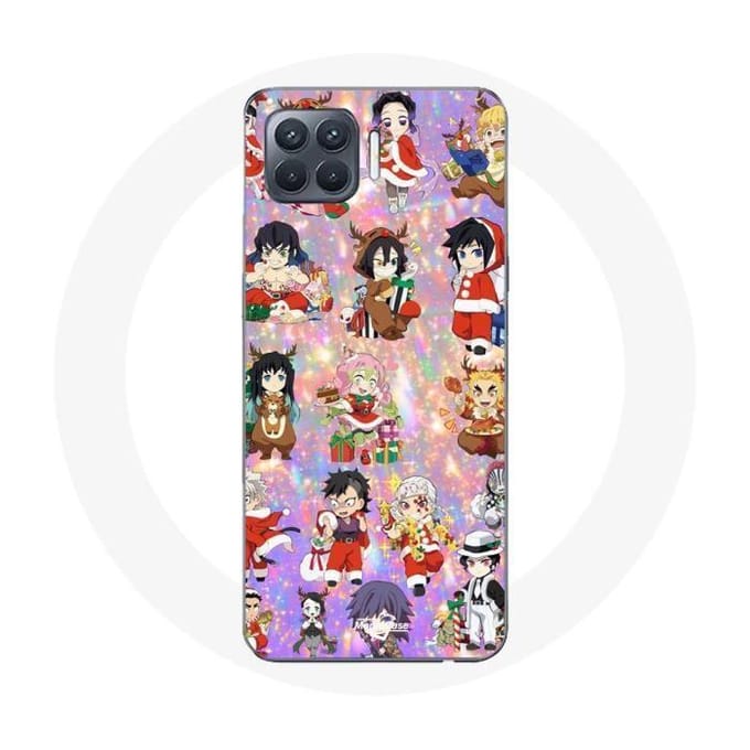 Coque pour Oppo A93 Demon slayer merry christmas affiche le cadeau de noël
