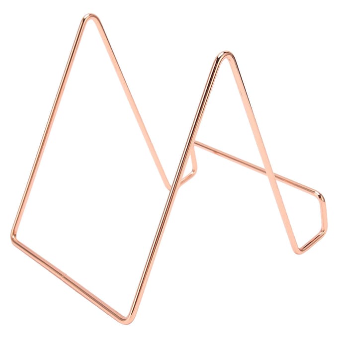 Metalen Plaatstandaards Plateringsproces Roestpreventie IJzeren Plaat Houder Foto Display Standaard voor rosé gouden kleur