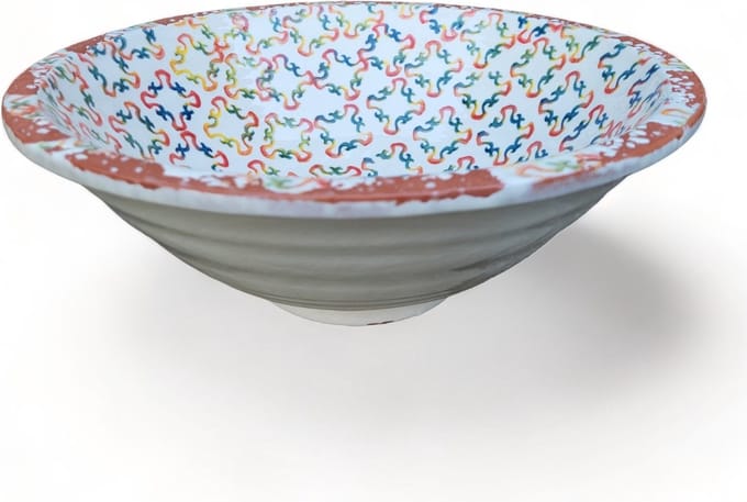 Trendy Aardewerk Schalen Porto Multicolor 33x12 cm Handgemaakt