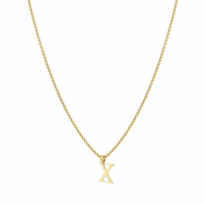 Bijoutheek Collier Letter X Goud