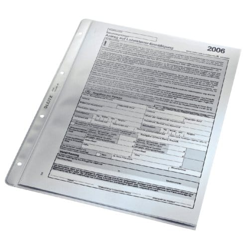Leitz Premium Showtas A4 PP - 30% Gerecycled Plastic - 4-gaats - 100 stuks - Transparant