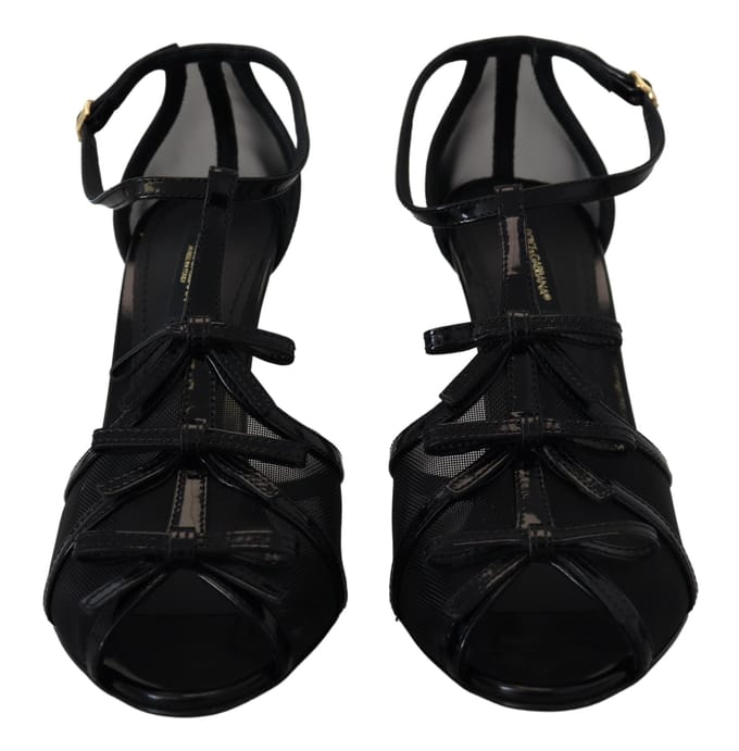 Dolce & Gabbana Zwarte Stiletto Hakken Sandalen Schoenen