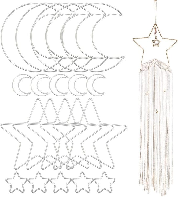 20 Stuks Metalen Hoepels Ringen voor Dromenvanger & Macramé DIY Knutselprojecten