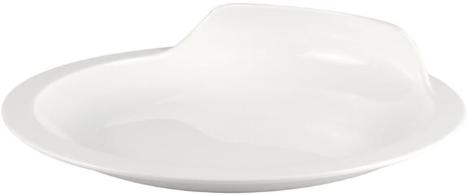 Assistentiebord met ingebouwde bordrand : 24 cm - wit