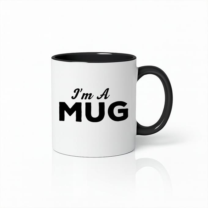 I’m a Mug Mok 330 ml – Wit & Zwart Grappige Minimalistische Quote Beker