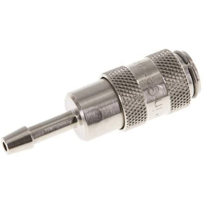 Vernikkeld Messing DN 2.7 (Micro) Luchtkoppeling Snelkoppeling 3 mm Slangpilaar
