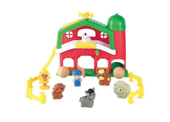 Play boerderij speelgoedset met dieren - 17-delig - educatief speelgoed.
