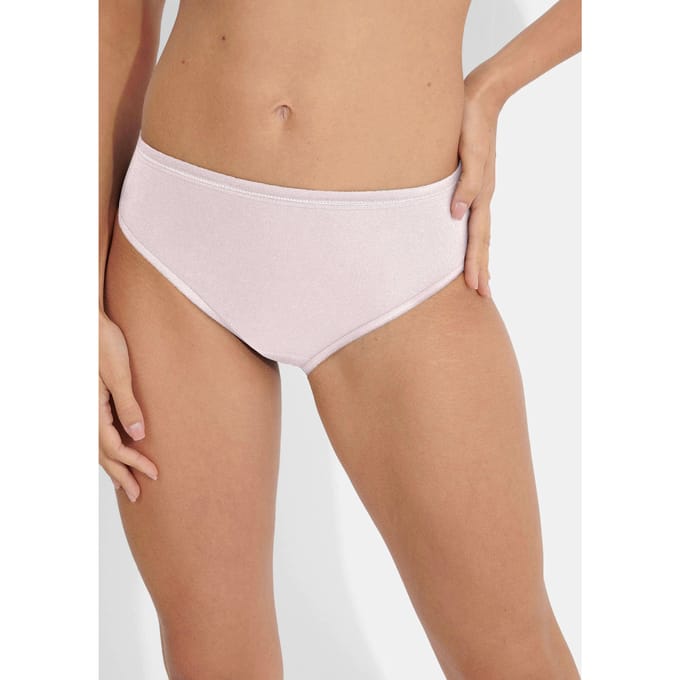 Drie heupslips van fijnrib - champagne - Gr. 40 van Goldner Fashion