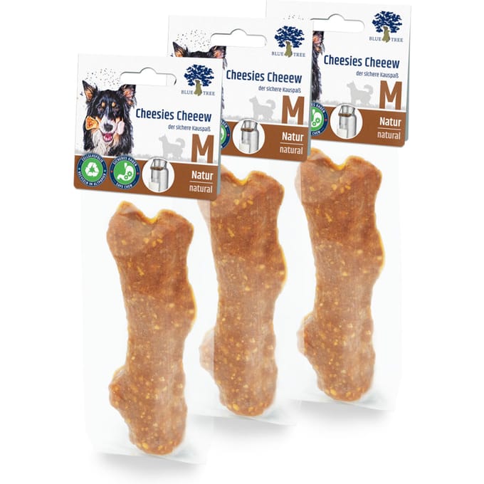 3x50g Blue Tree Cheesie Cheeew naturel maat M hondensnacks