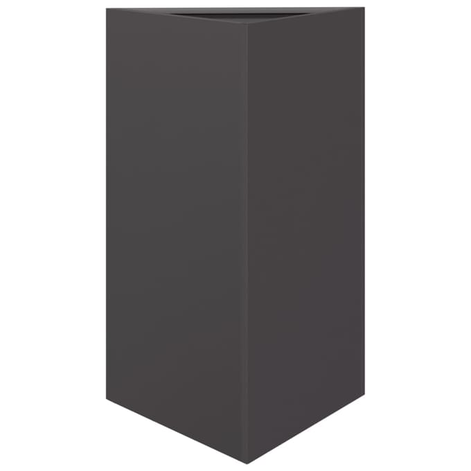 vidaXL - Plantenbak - driehoek - 50x43x75 - cm - staal - zwart